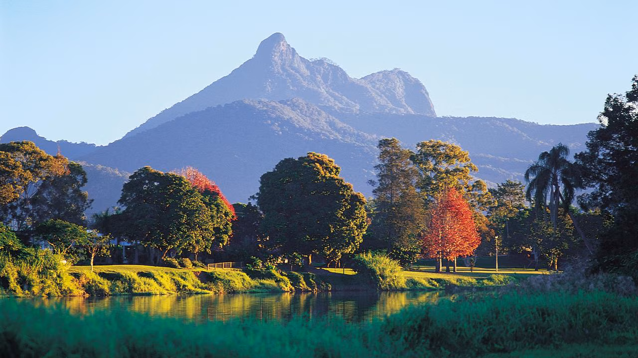Mount Warning (Wollumbin) rising over the Tweed hinterland — the Northern Rivers, NSW