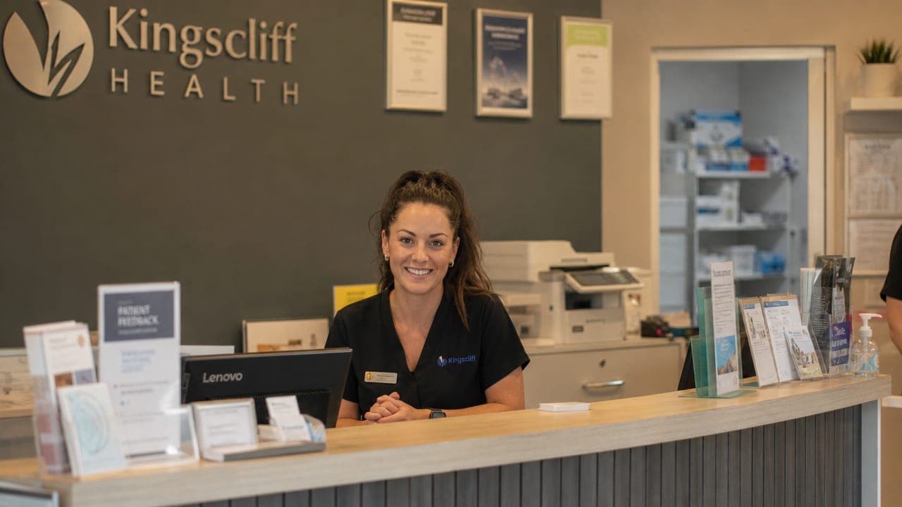 A health and allied-health practice front desk