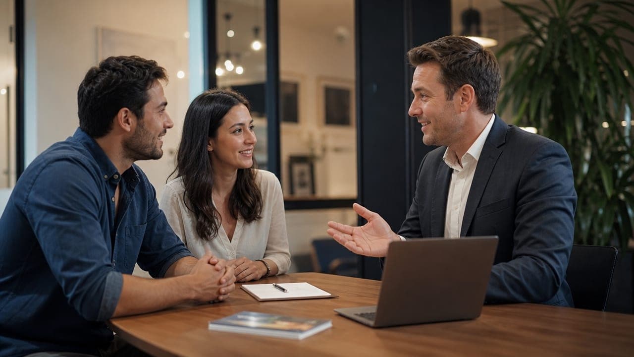 A mortgage broker and financial-services meeting